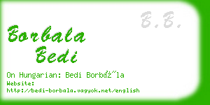 borbala bedi business card